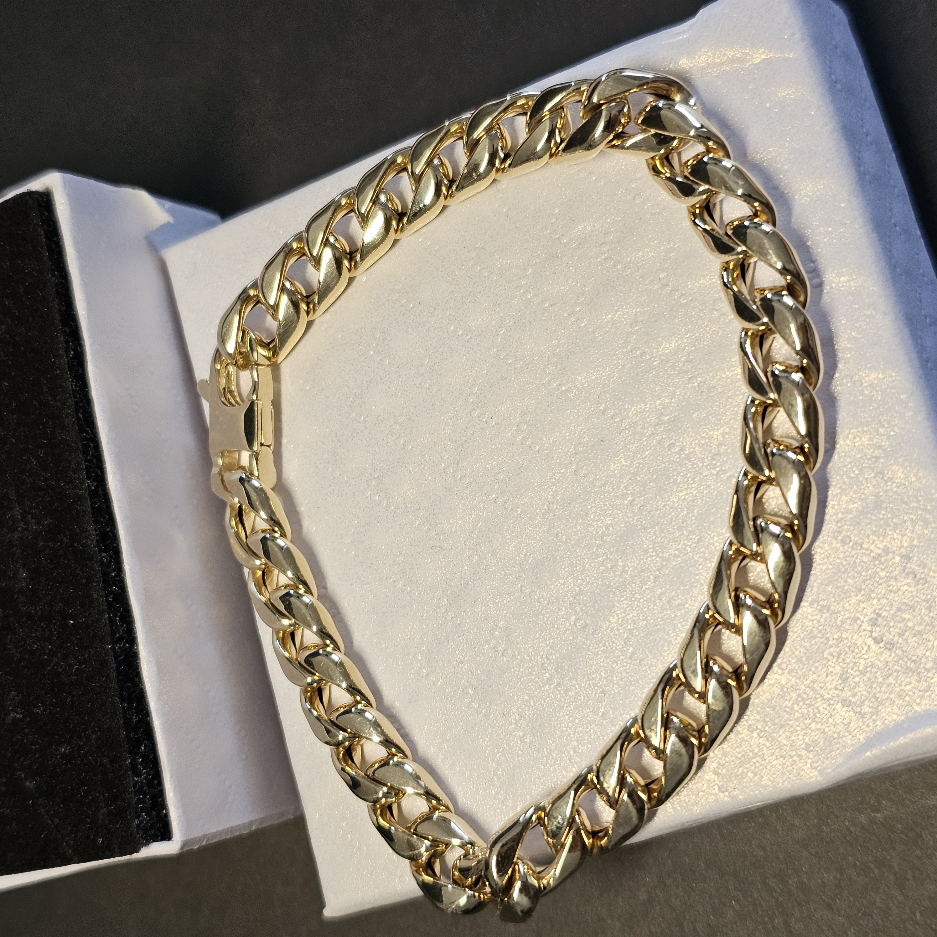 21,5 cm Goldarmband Panzerarmband Armband Gold 585 Vintage elegant GA136