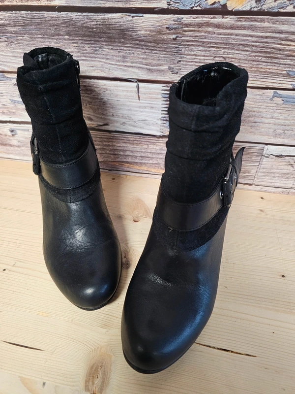 Janet D. Stiefelette, schwarz, Größe 37, High-Heels - 8,5 cm Absatz, Wildleder