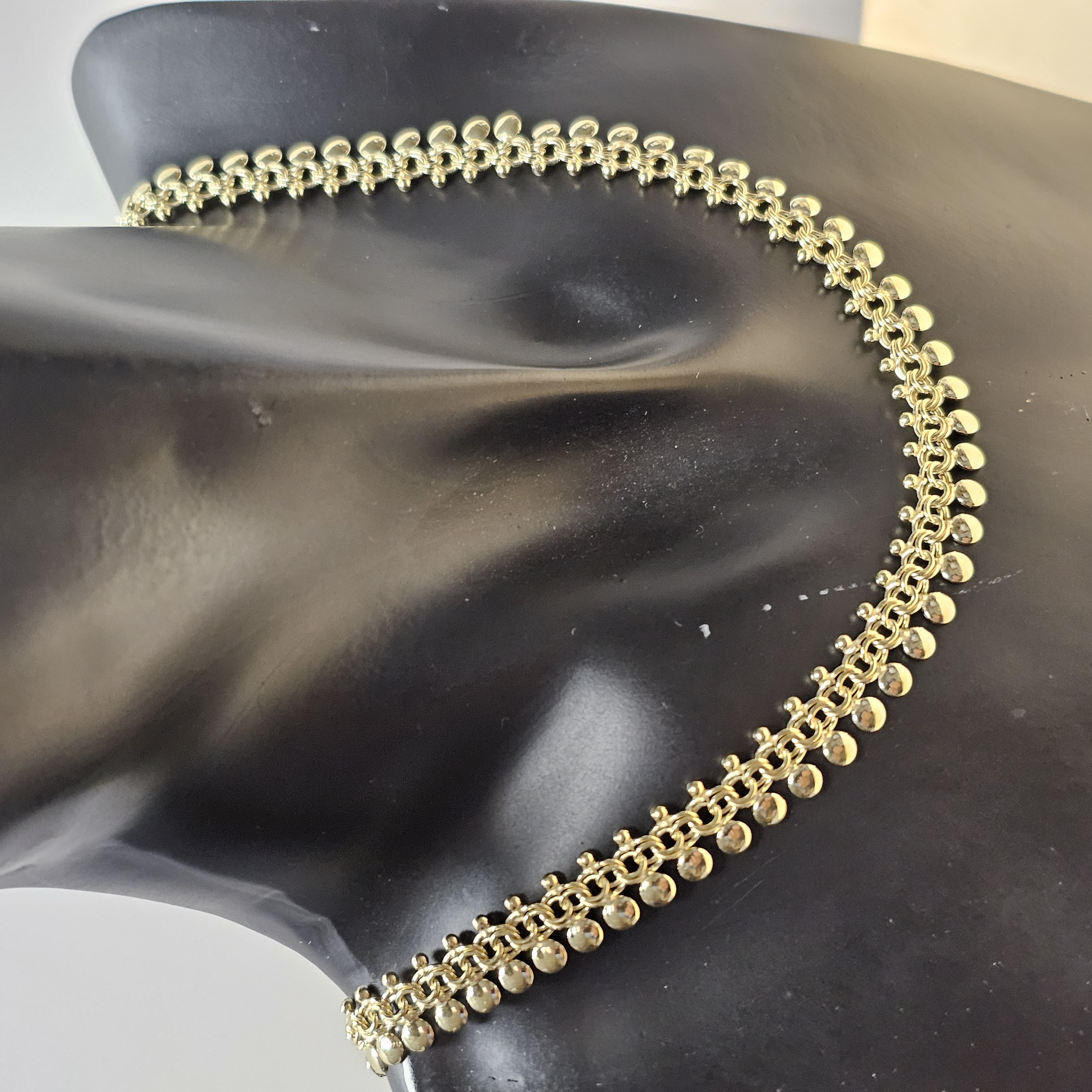 40 - 45 cm Halskette Kette Collier Amerik FBM Doublé vergoldet Shabby Vintage edel MK118