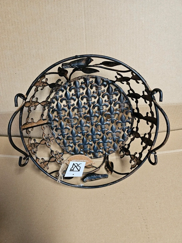 Obstkorb Pflanzkorb Metall Korb "Avis" braun 10 x 27 cm Boltze