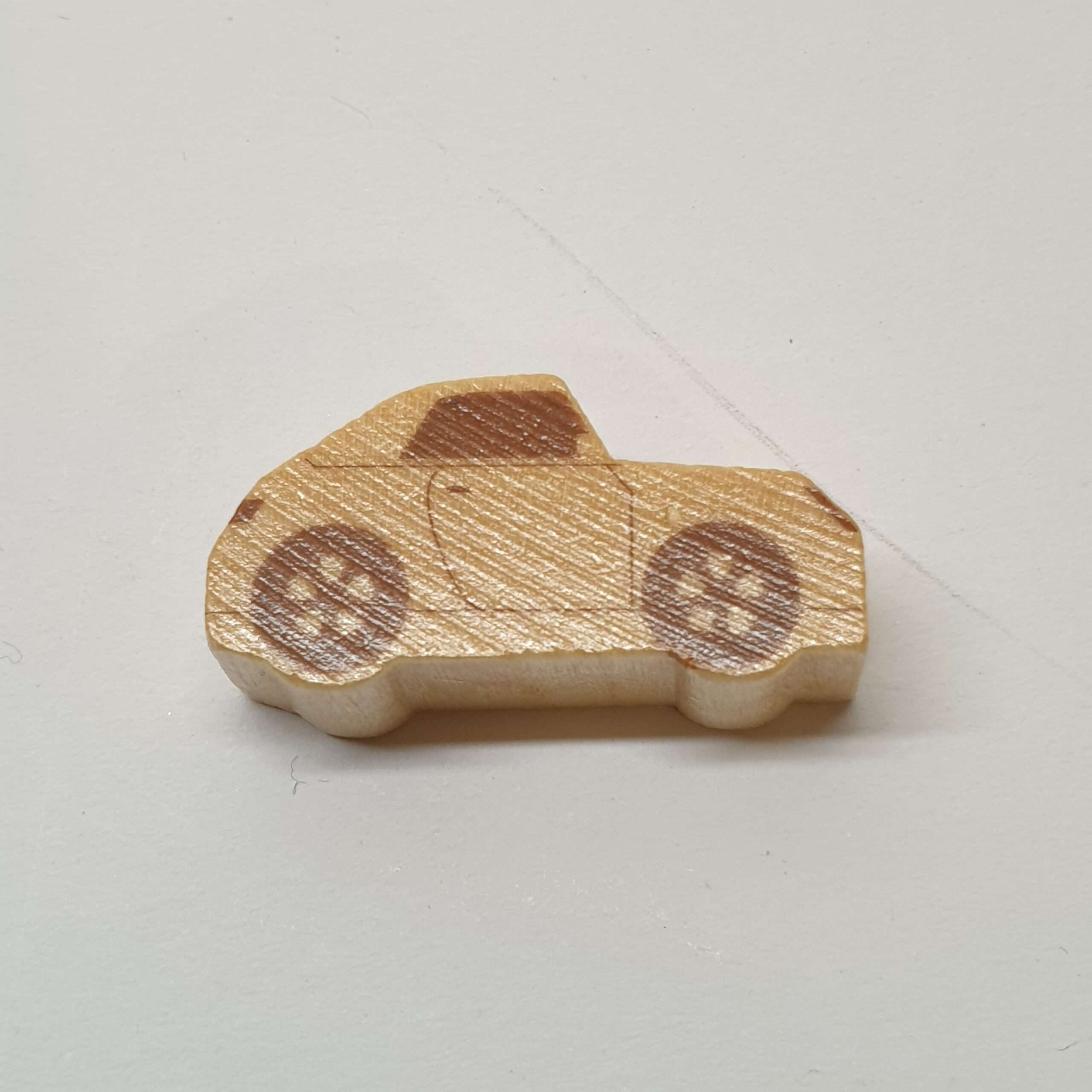 Motivperle Perle Auto Pkw Sportwagen naturfarben braun MP106