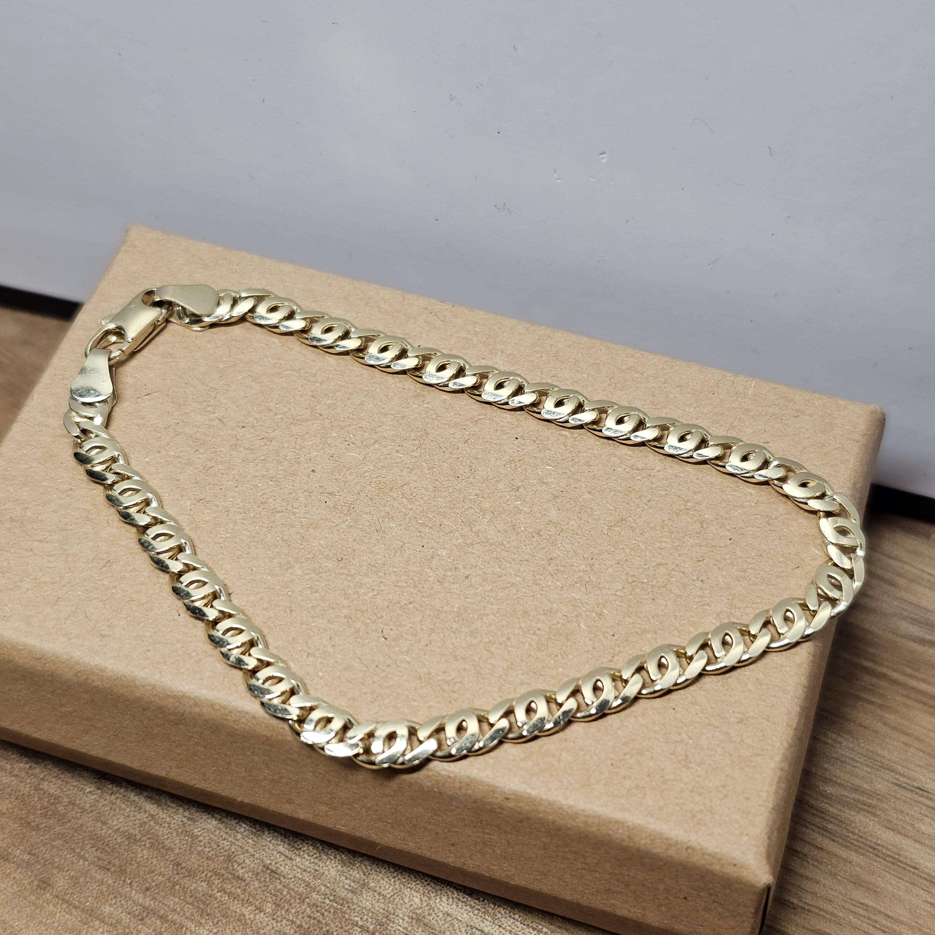 18,5 cm Armband Gliederarmband Gold 333 Design Vintage elegant GA151