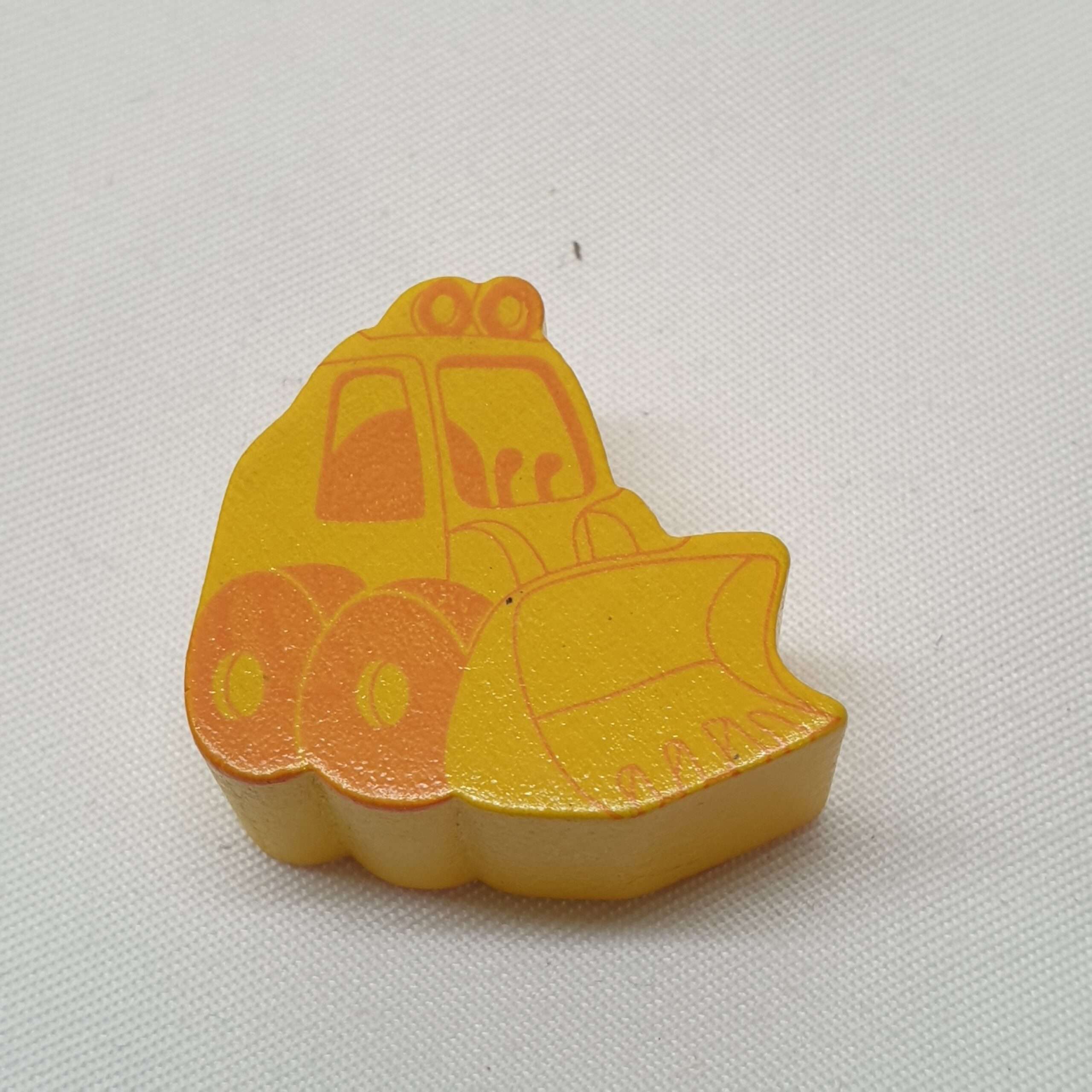 Motivperle Perle Bagger Baufahrzeug gelb orange MP117