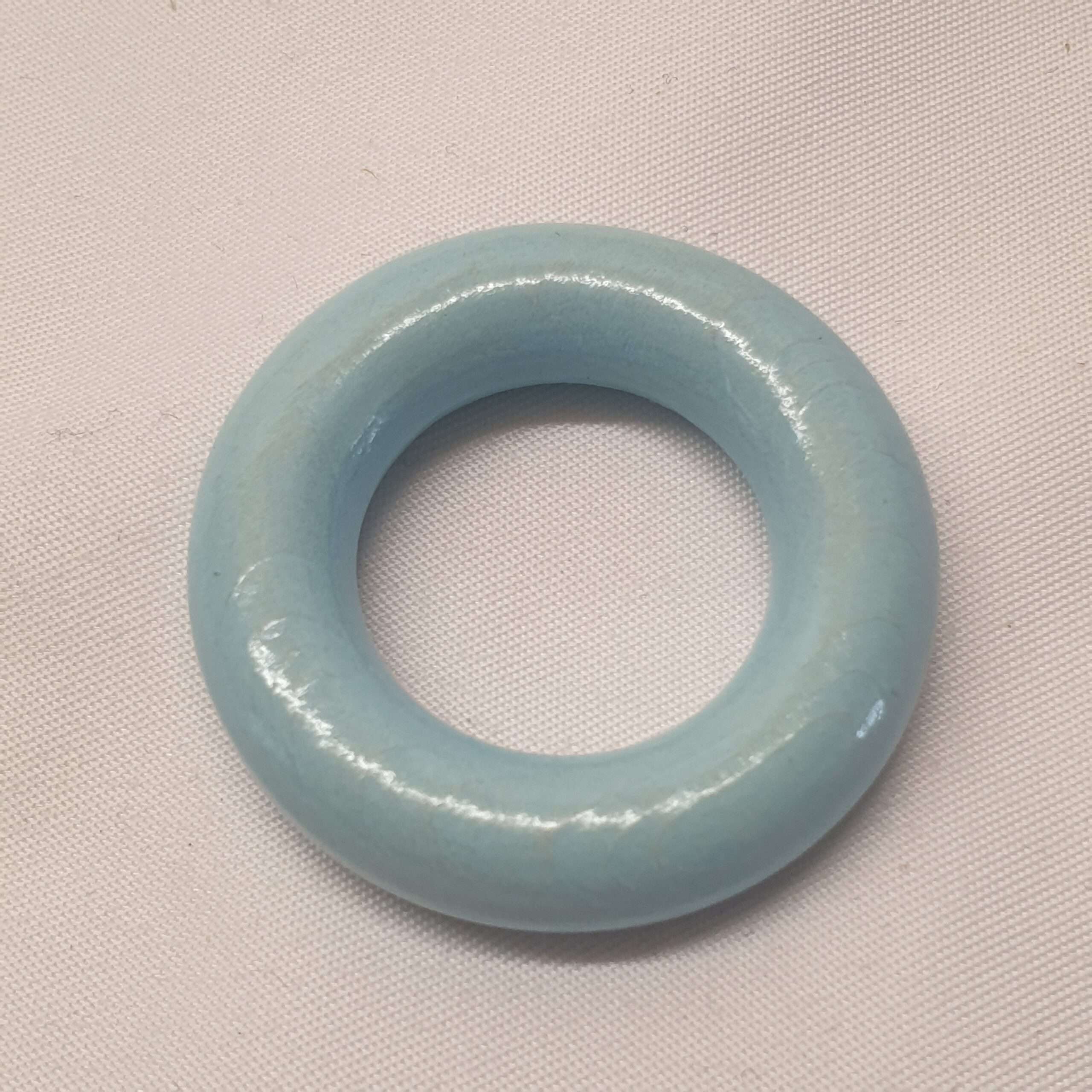 Holzring Ring klein blau hellblau ohne Bohrung RI136