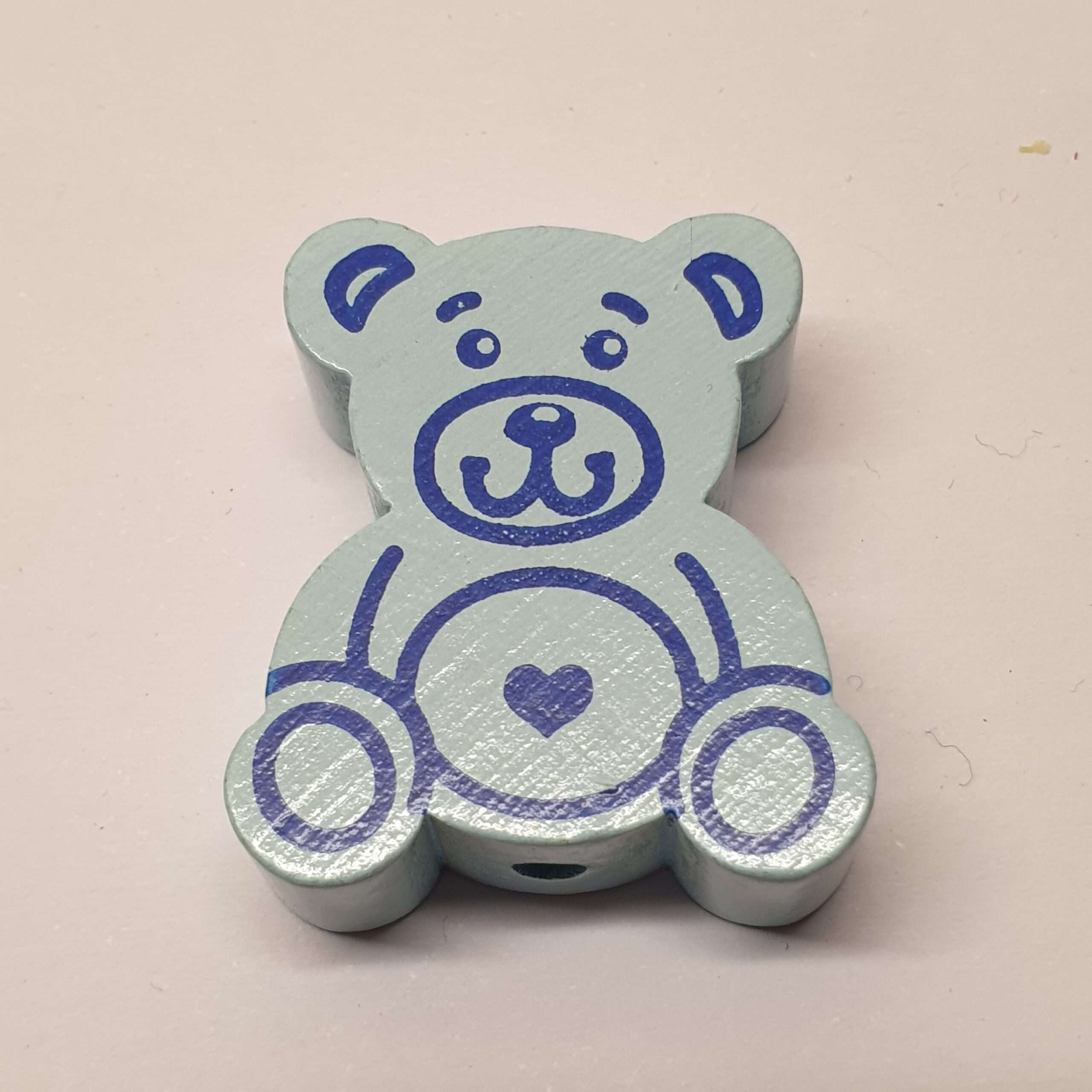 Motivperle Motiv Bär Teddybär Bärchen blau hellblau MP169