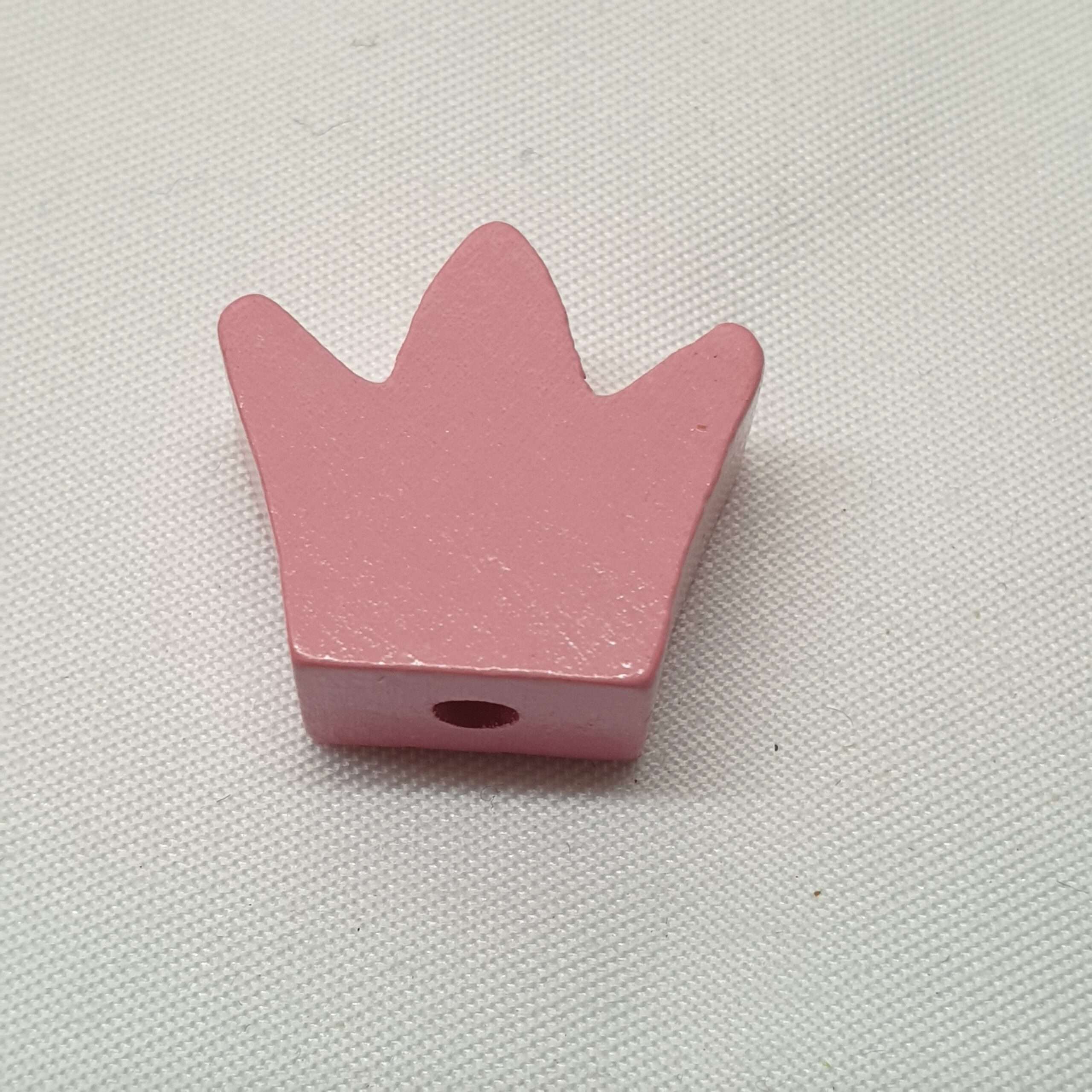 Motivperle Perle Motiv Krone Krönchen unifarben rosa MP335