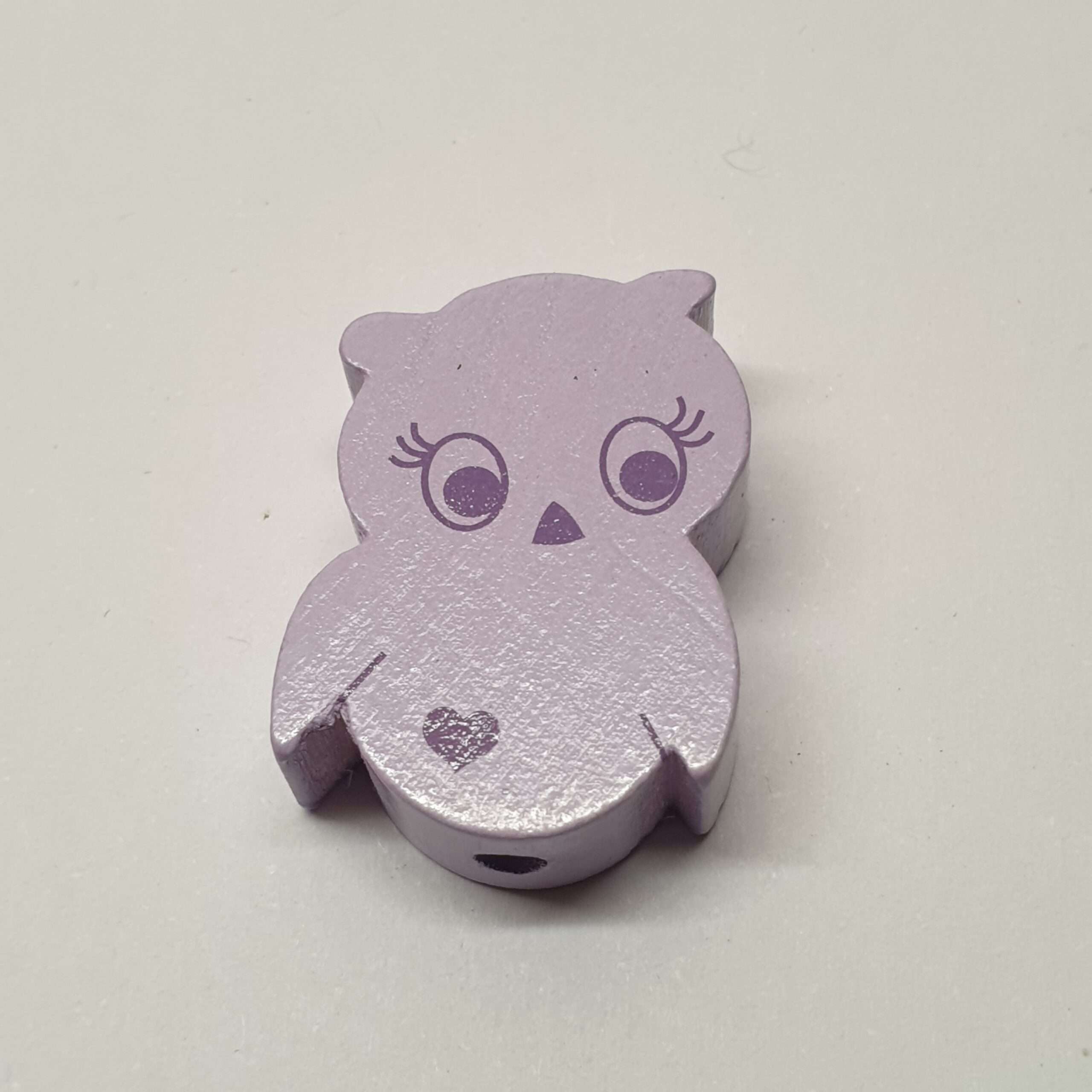 Motivperle Perle Motiv Eule fliederfarben lila MP211