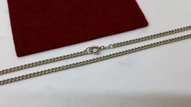 38,5 cm / 1,7 mm Klassische Kette Halskette Panzerkette Silber 925 Vintage edel HK218