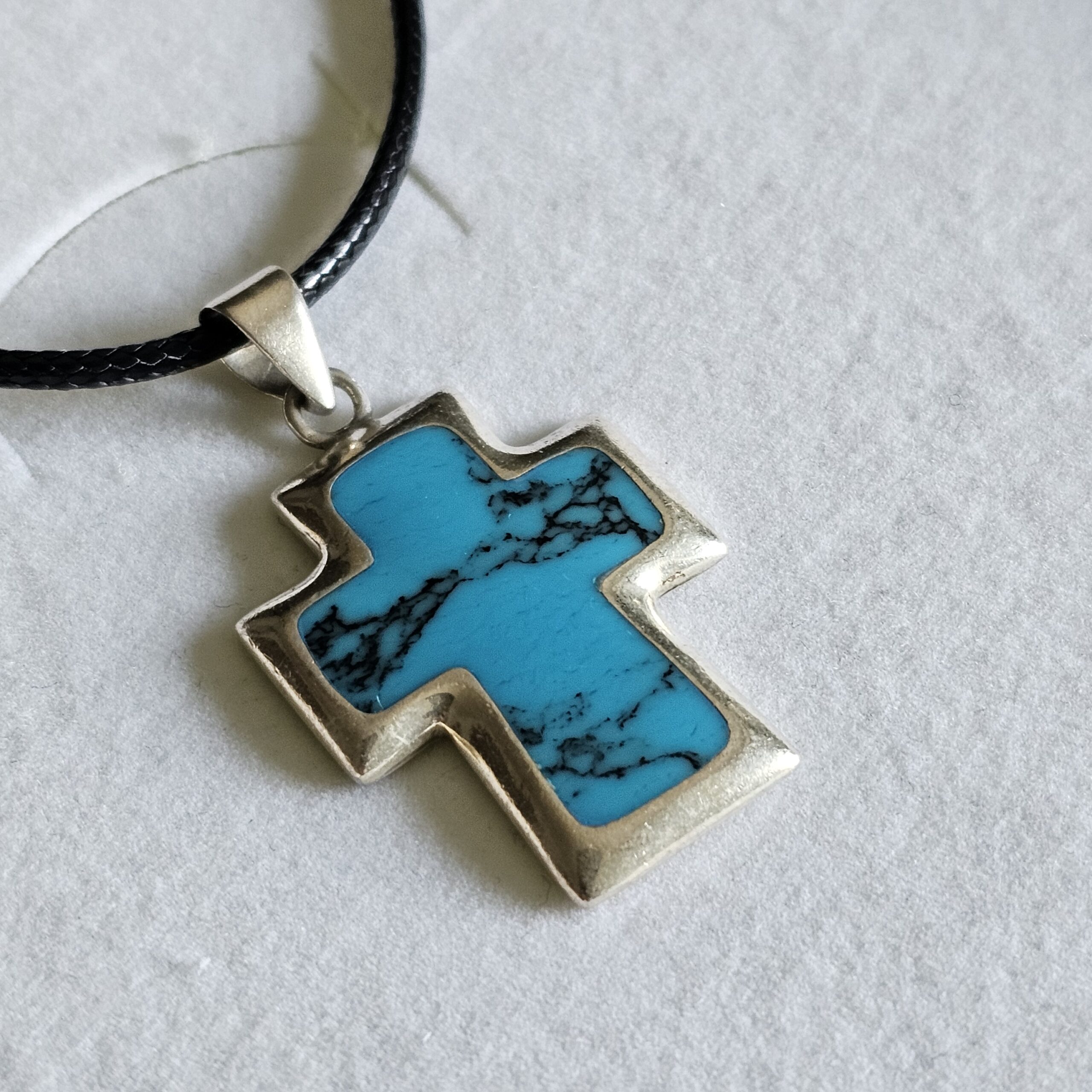 Anhänger ohne Kette Kreuz Silberkreuz Silber 925 Türkis Vintage elegant SKA1573