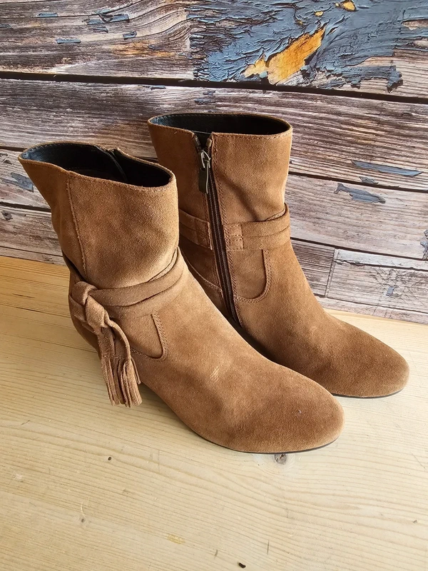 Stiefeletten Stiefel Absatz Braun Cognac 37 ·5th Avenue