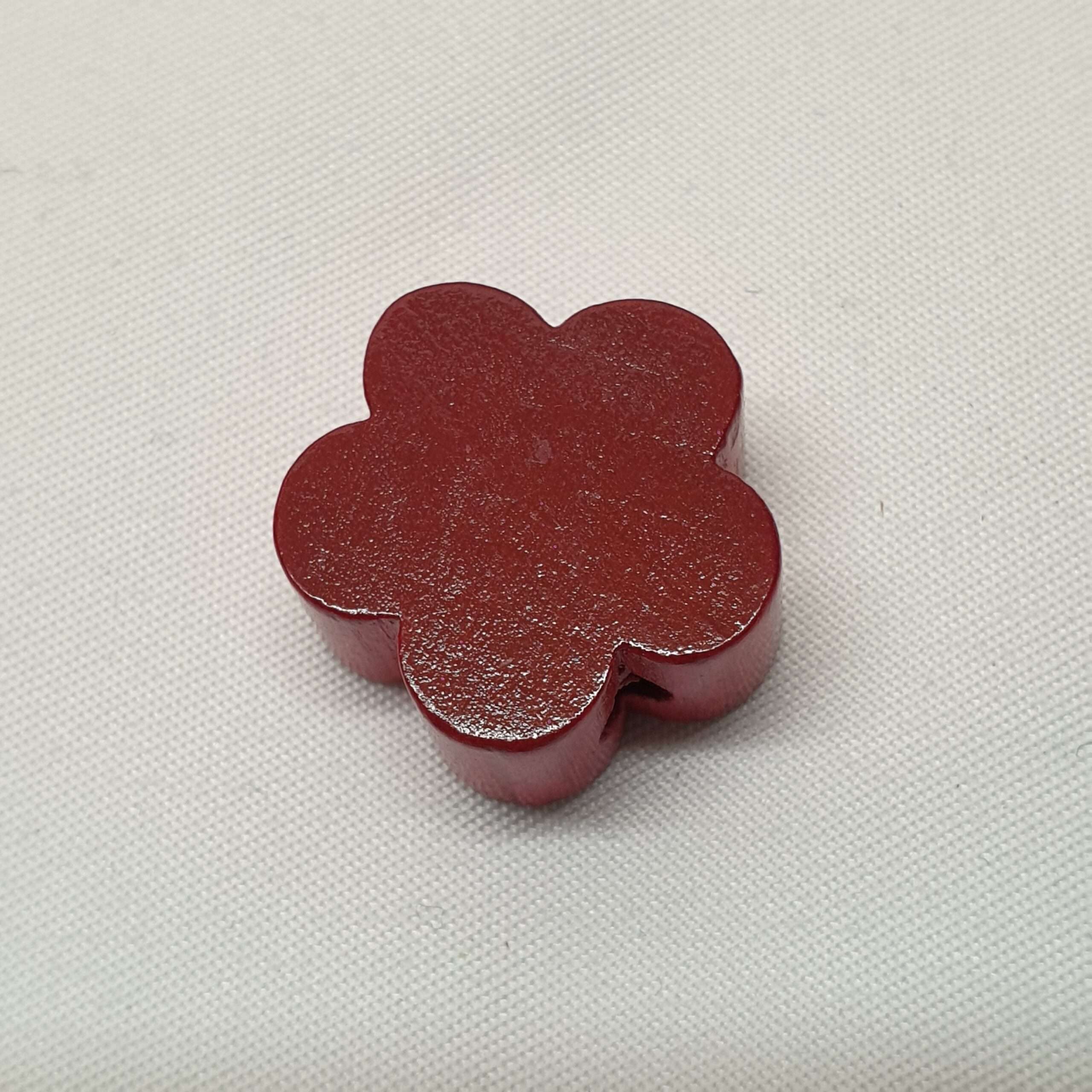 Motivperle Perle Motiv Blume Blüte Blümchen rot dunkelrot MP276