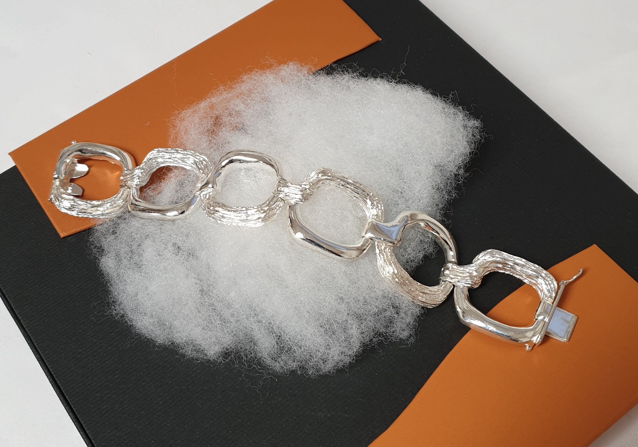 18 cm Armband Gliederarmband Silber 835 edel Vintage Design SA625
