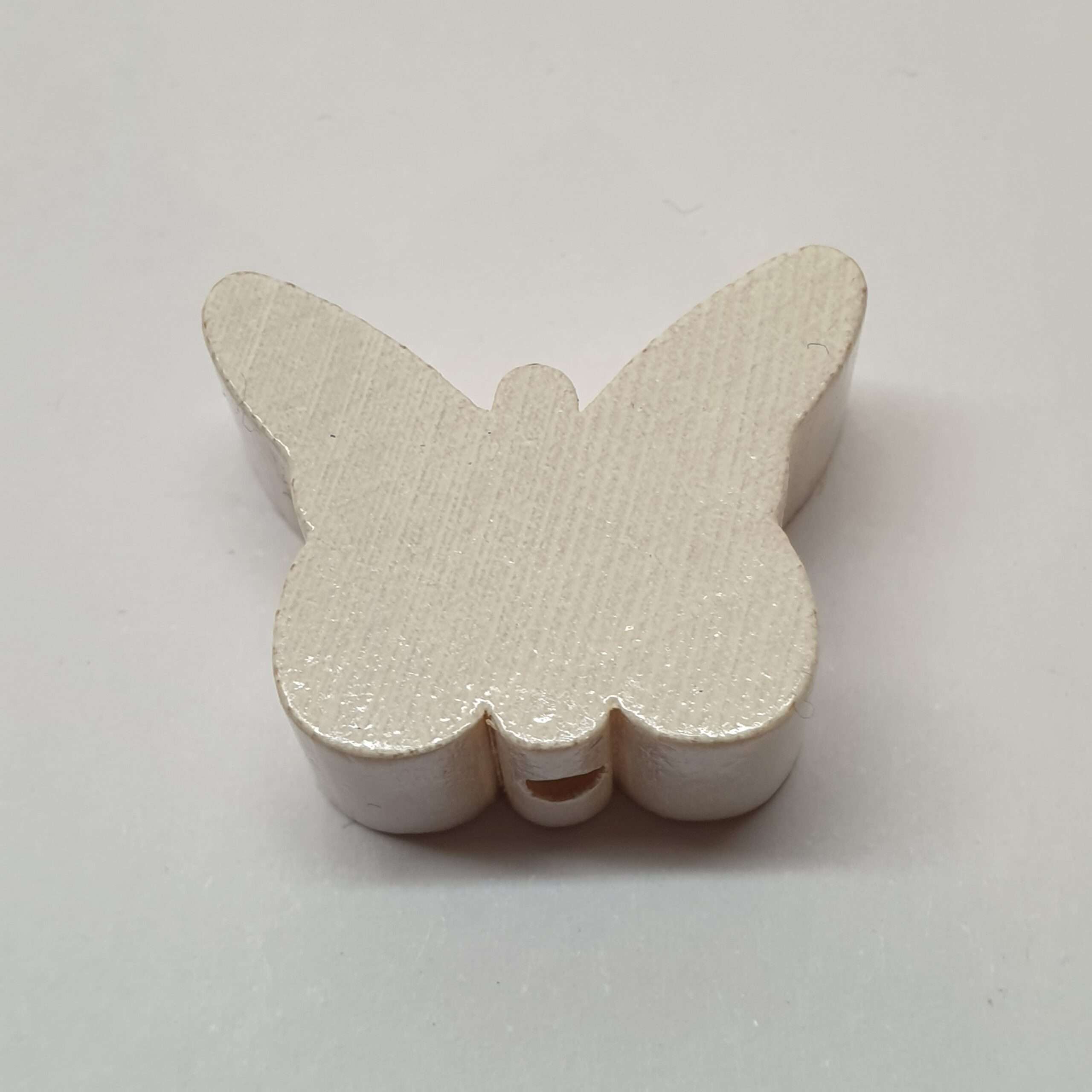 Motivperle Perle Motiv Schmetterling unifarben weiß MP176