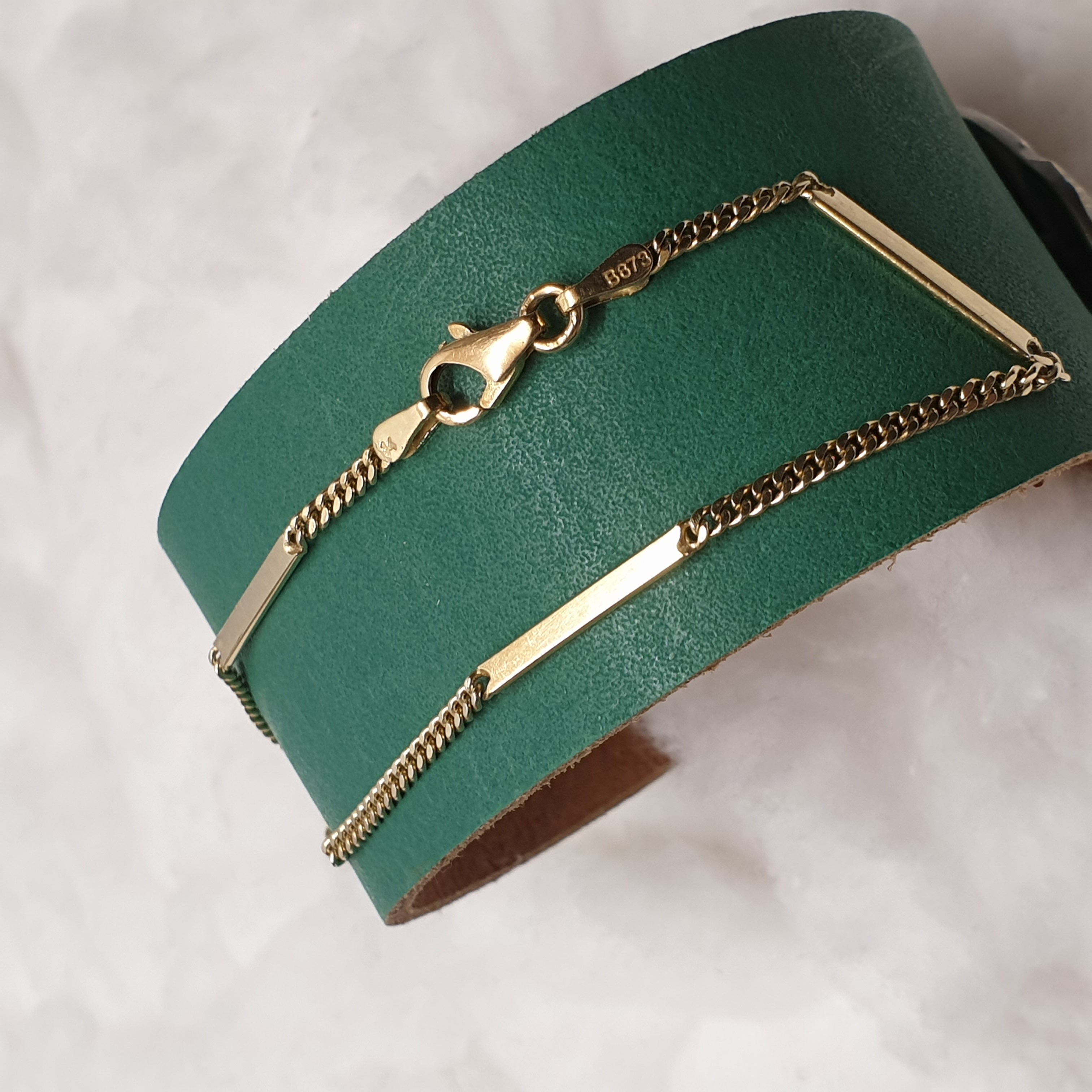 20 cm Goldarmband Armband Gliederarmband Gold 14 Karat 585 Vintage Design edel selten rar GA113