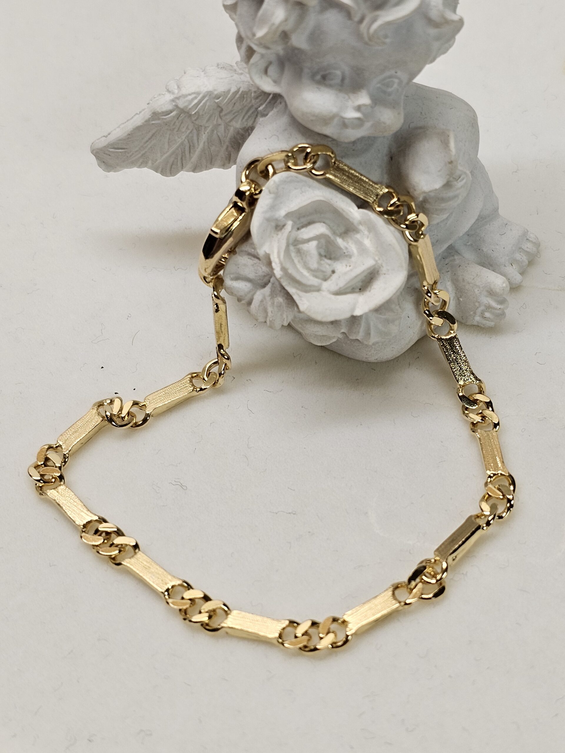 19 cm Nostalgisches Goldarmband Armband Gliederarmband 585 Vintage Design edel selten rar GA104