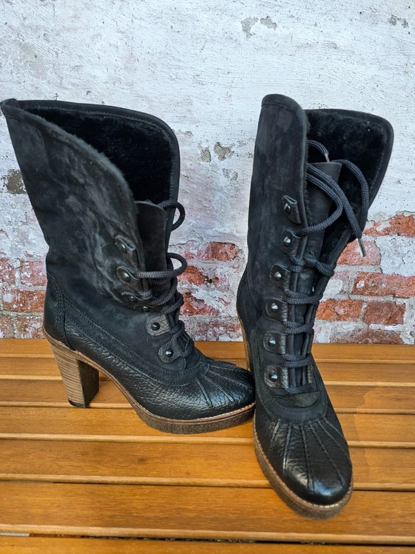 Kennel & Schmenger Schwarze Stiefeletten Damenschuhe Stiefel Leder K & S 38