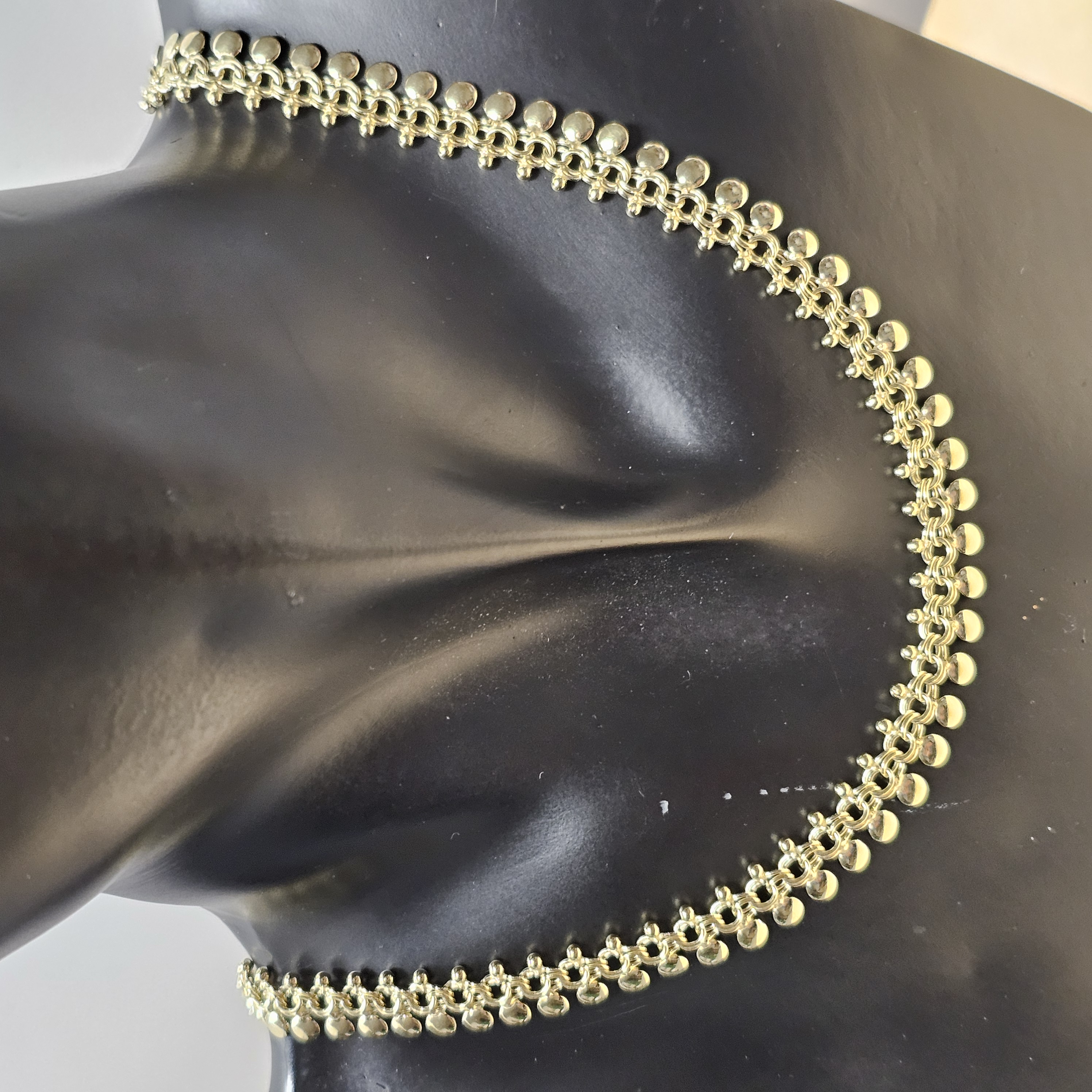 40 - 45 cm Halskette Kette Collier Amerik FBM Doublé vergoldet Shabby Vintage edel MK118