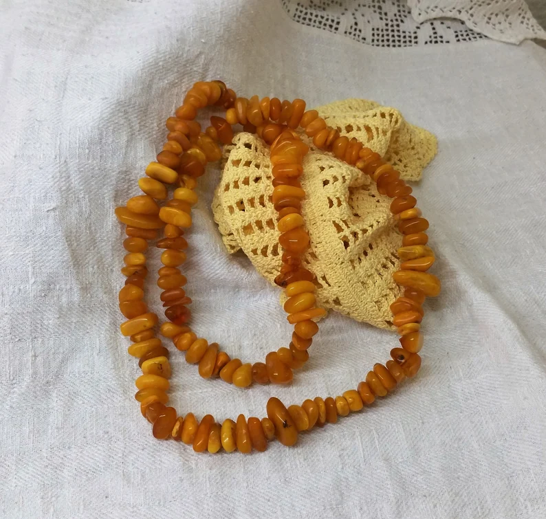 Bernsteinkette ButterScotchAmber 103gr. 88cm EK101