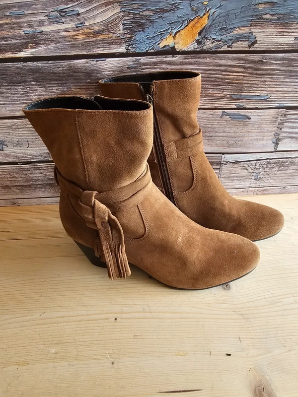 Stiefeletten Stiefel Absatz Braun Cognac 37 ·5th Avenue