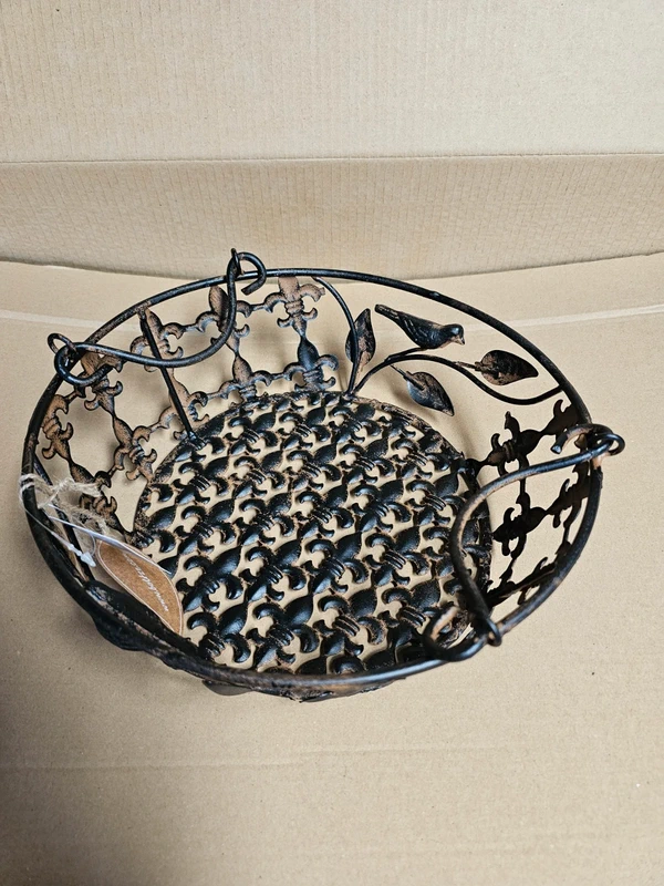 Obstkorb Pflanzkorb Metall Korb "Avis" braun 10 x 27 cm Boltze