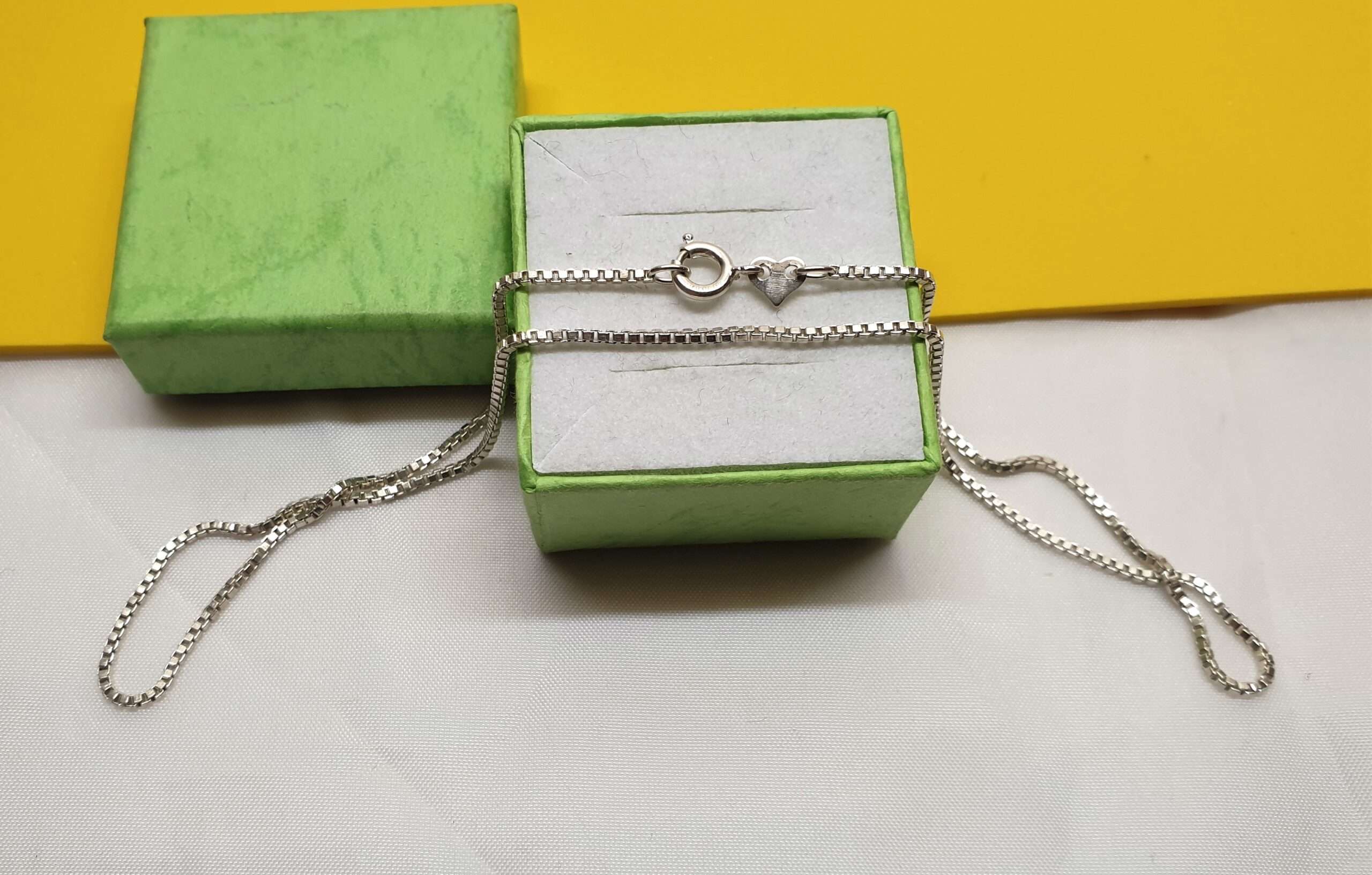 37,5 cm / 1,4 mm Halskette Kette Venezianerkette Silber 925 Vintage elegant HK245