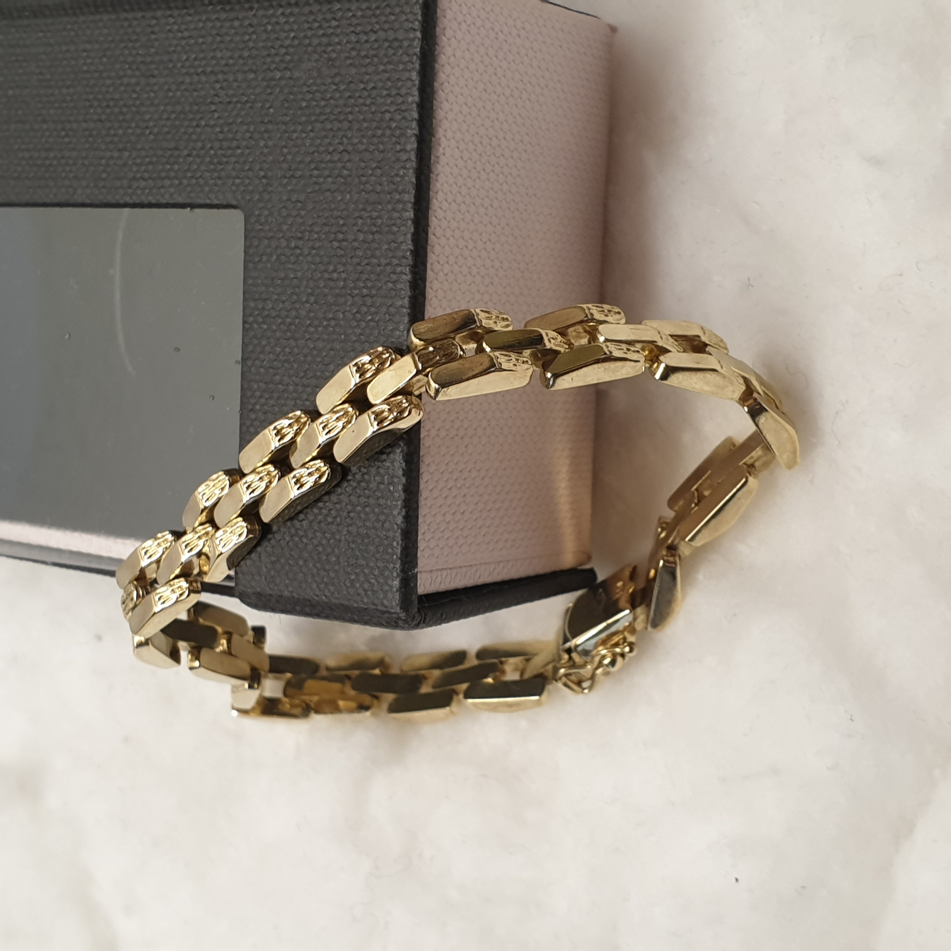 20 cm Armband Gliederarmband Gold 333 edel Vintage GA107