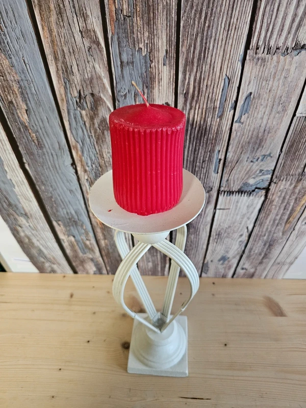 Weißer Kerzenständer Vintage