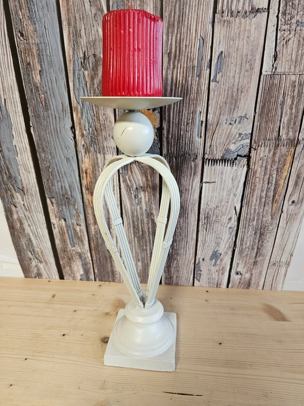 Weißer Kerzenständer Vintage