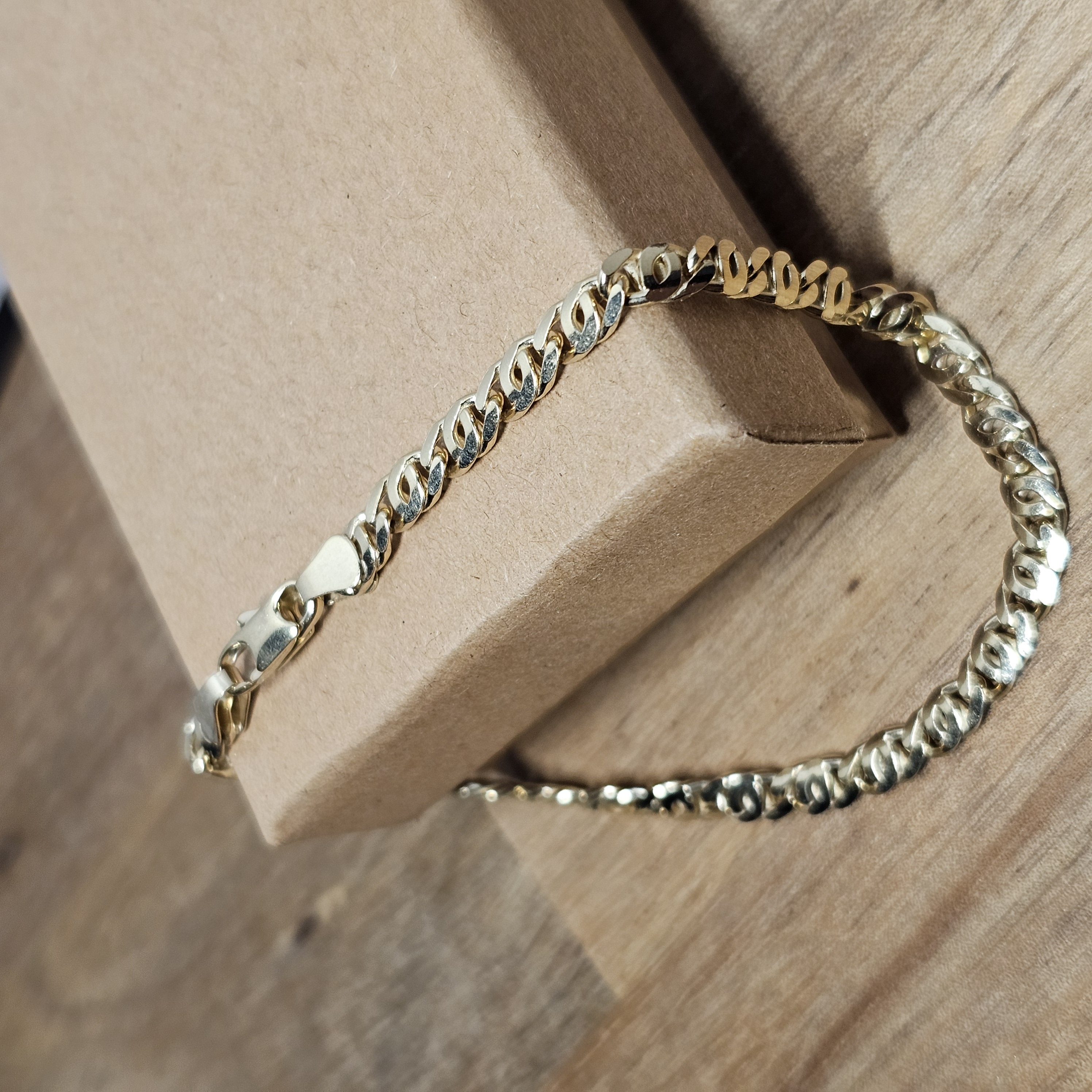 18,5 cm Armband Gliederarmband Gold 333 Design Vintage elegant GA151