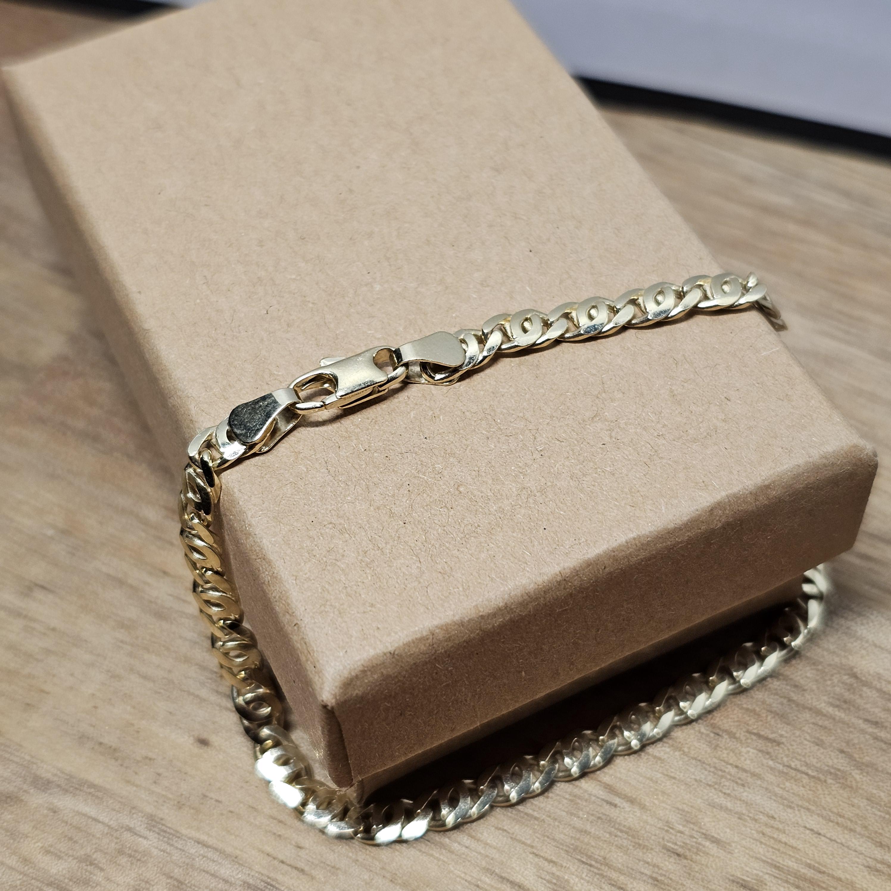 18,5 cm Armband Gliederarmband Gold 333 Design Vintage elegant GA151
