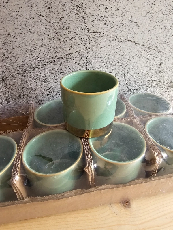 8 St. Übertopf Blumentopf Pflanztopf Ziertopf H 6,5 x D 7 cm