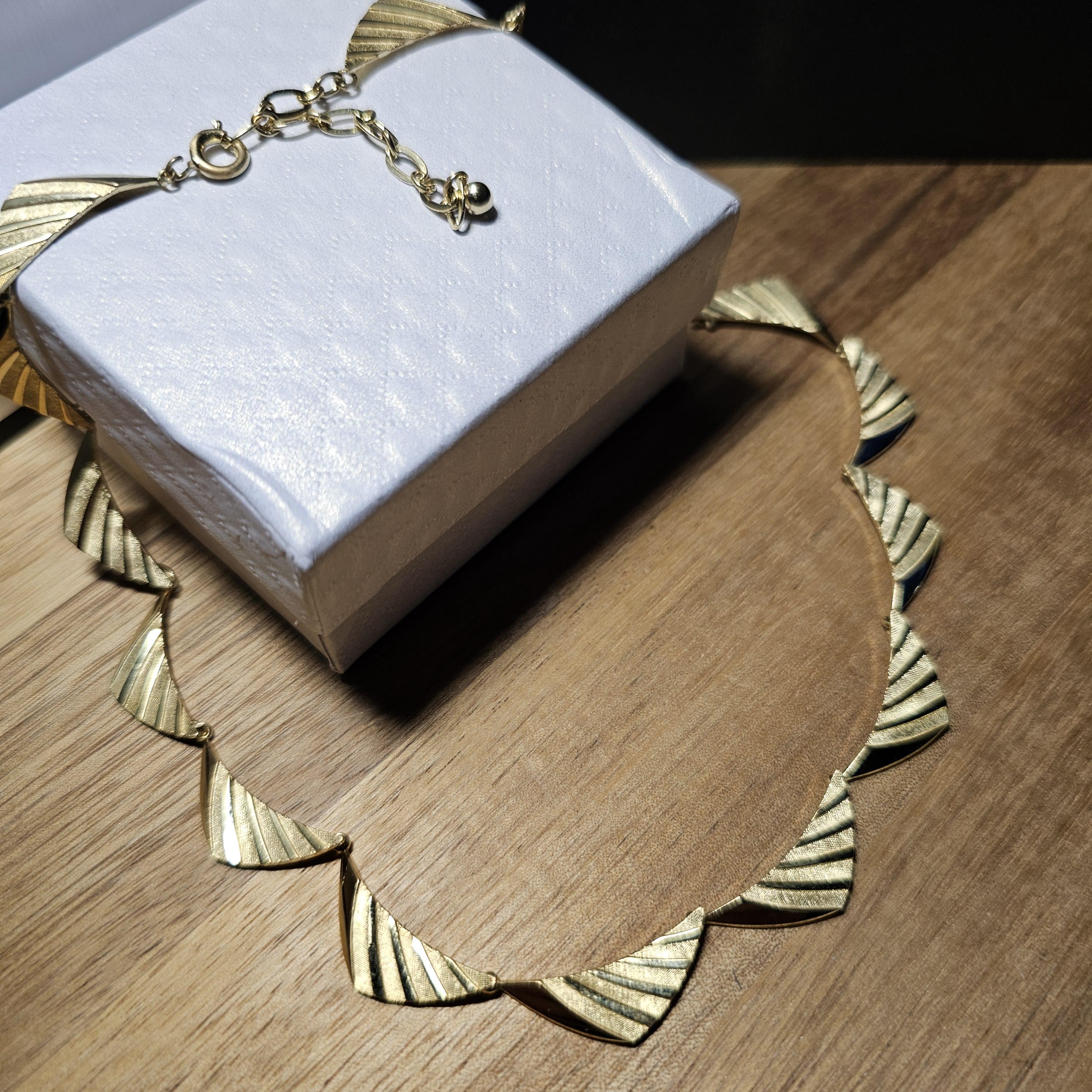 40,5 - 46 cm Nostalgische Halskette Kette Collier Doublé vergoldet Shabby Vintage Design elegant MK113