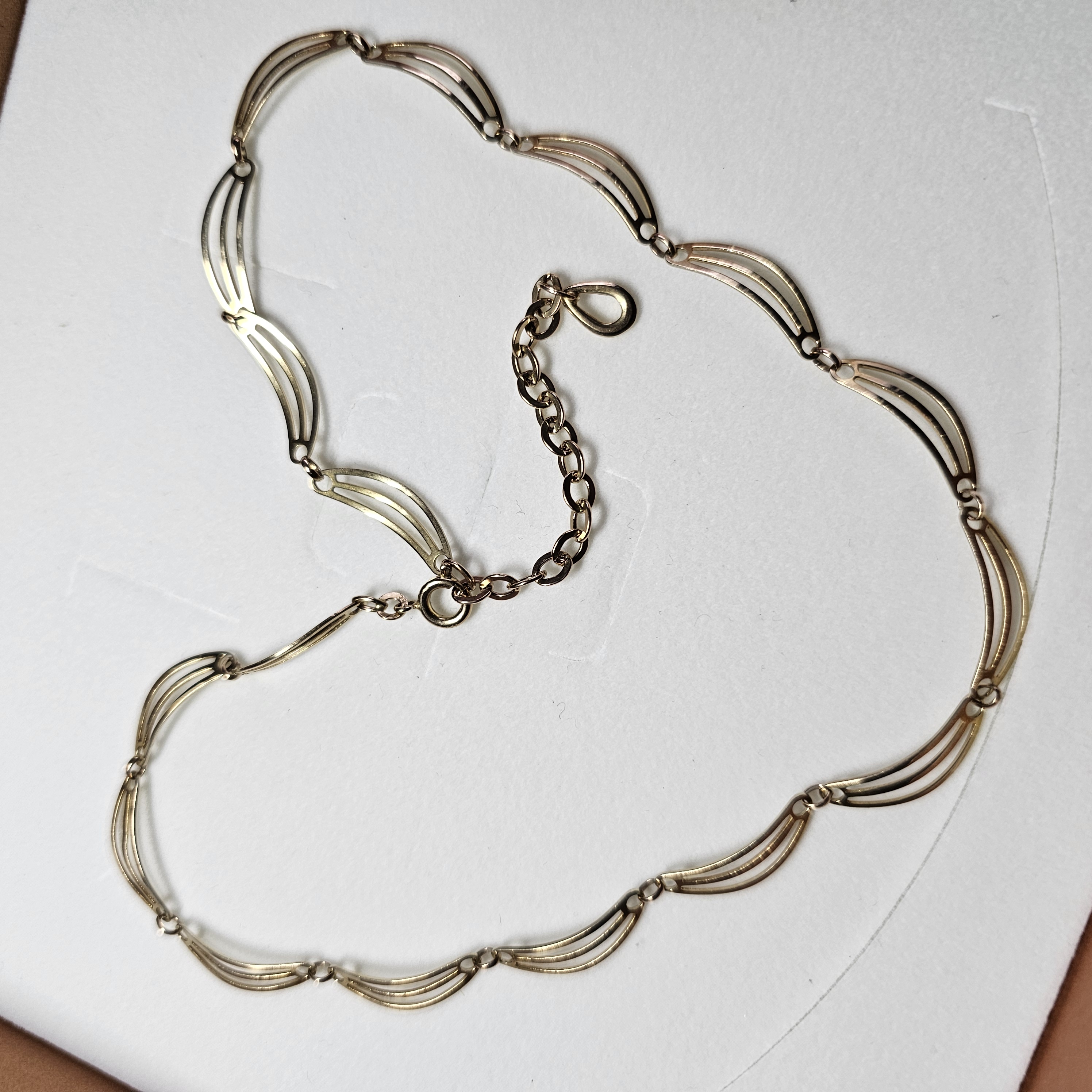 40 - 45,5 cm Nostalgische Halskette Kette Gliederkette Gold 333 Vintage elegant GK102