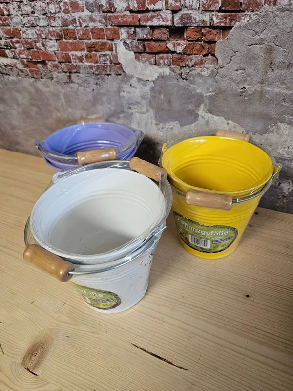 6 St. 2 Gartentöpfe Töpfe Pflanzgefäße Vintage