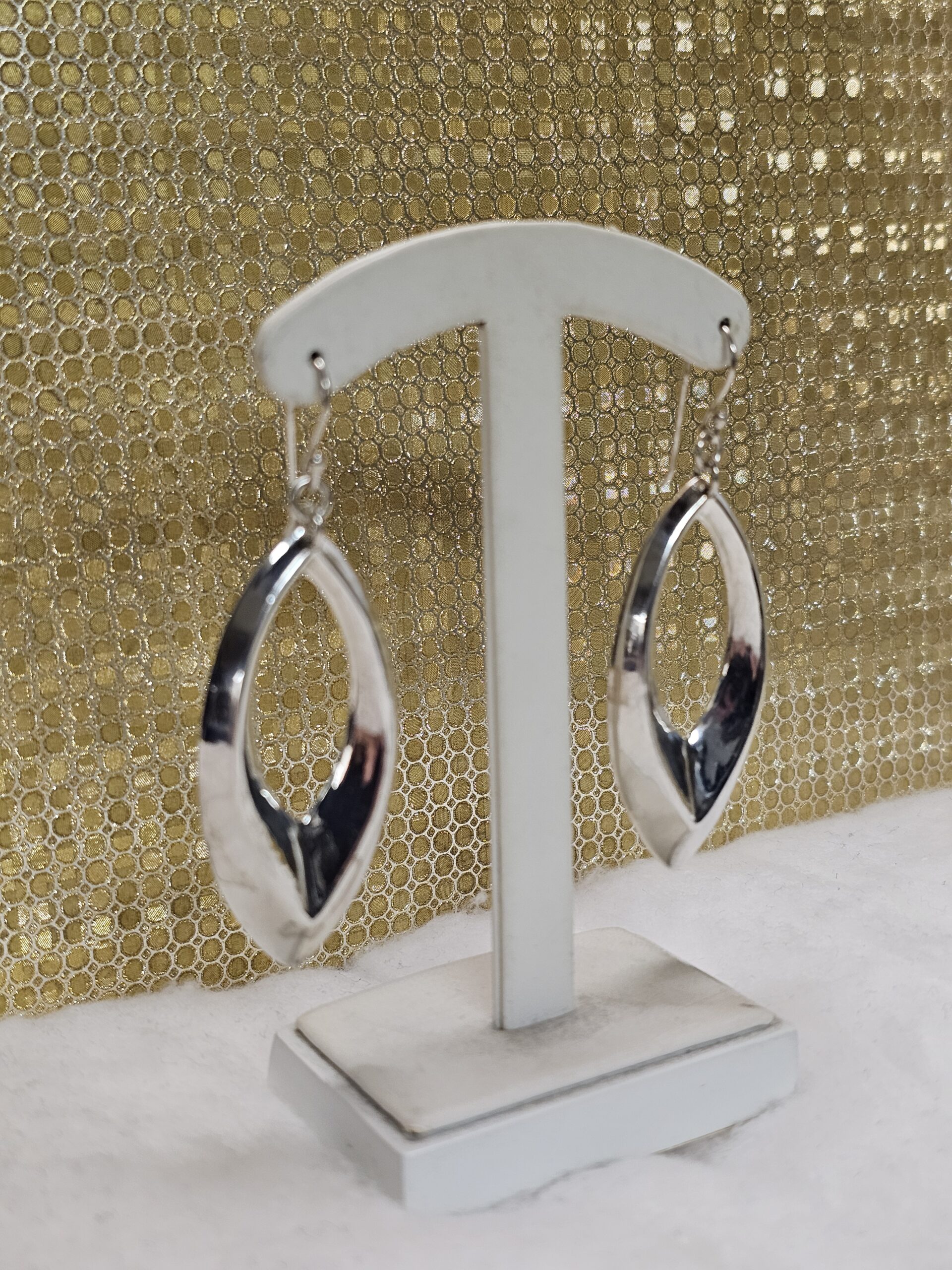 1 Paar schicke Ohrringe Ohrhänger Ohrhaken Silber 925 elegantes Design Vintage SO404