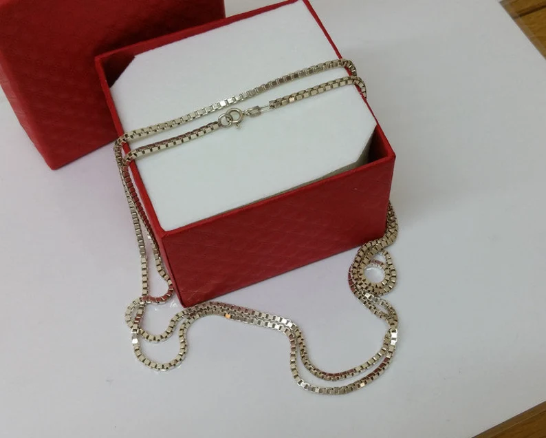 101 cm / 2,3 mm Kette Halskette Venezianer Venezianerkette Silber 925 Vintage elegant HK180