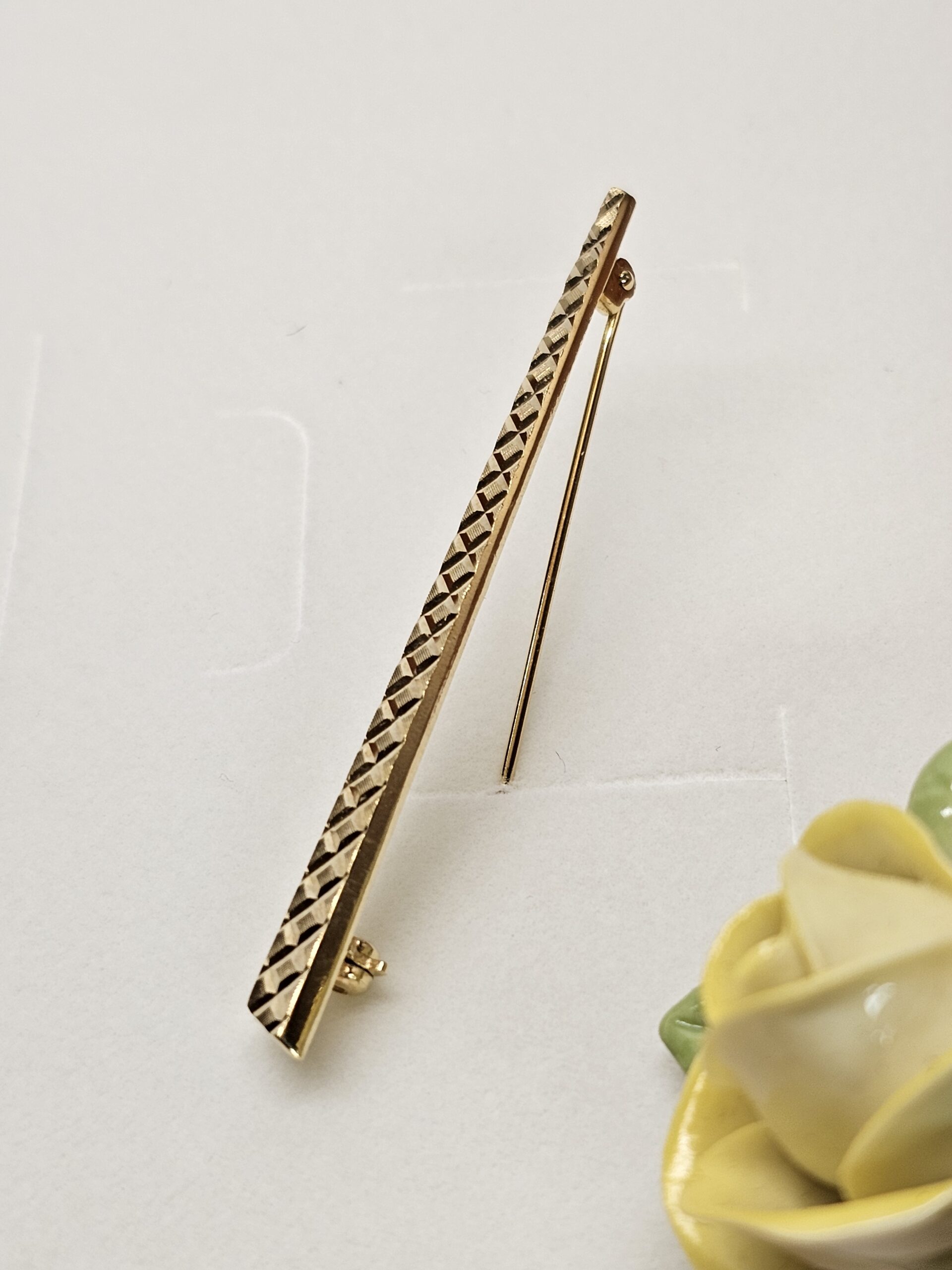 Nostalgische Shabby Vintage Anstecknadel Brosche Amerik Doublé vergoldet Design elegant selten rar MBR103