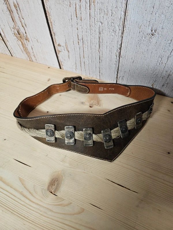 Ledergürtel Trachtengürtel "Herzerl", Taillengürtel 70·