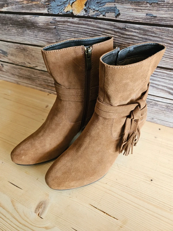 Stiefeletten Stiefel Absatz Braun Cognac 37 ·5th Avenue