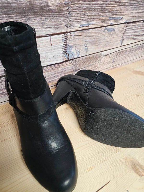 Janet D. Stiefelette, schwarz, Größe 37, High-Heels - 8,5 cm Absatz, Wildleder