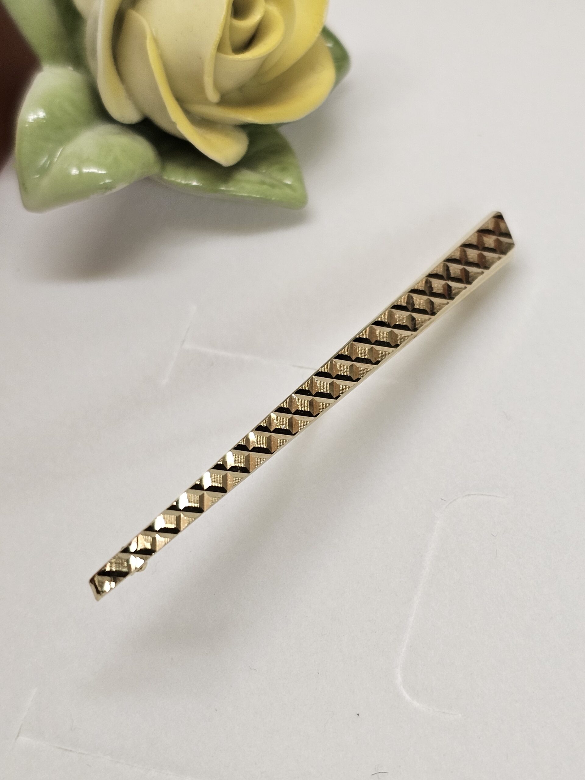 Nostalgische Shabby Vintage Anstecknadel Brosche Amerik Doublé vergoldet Design elegant selten rar MBR103