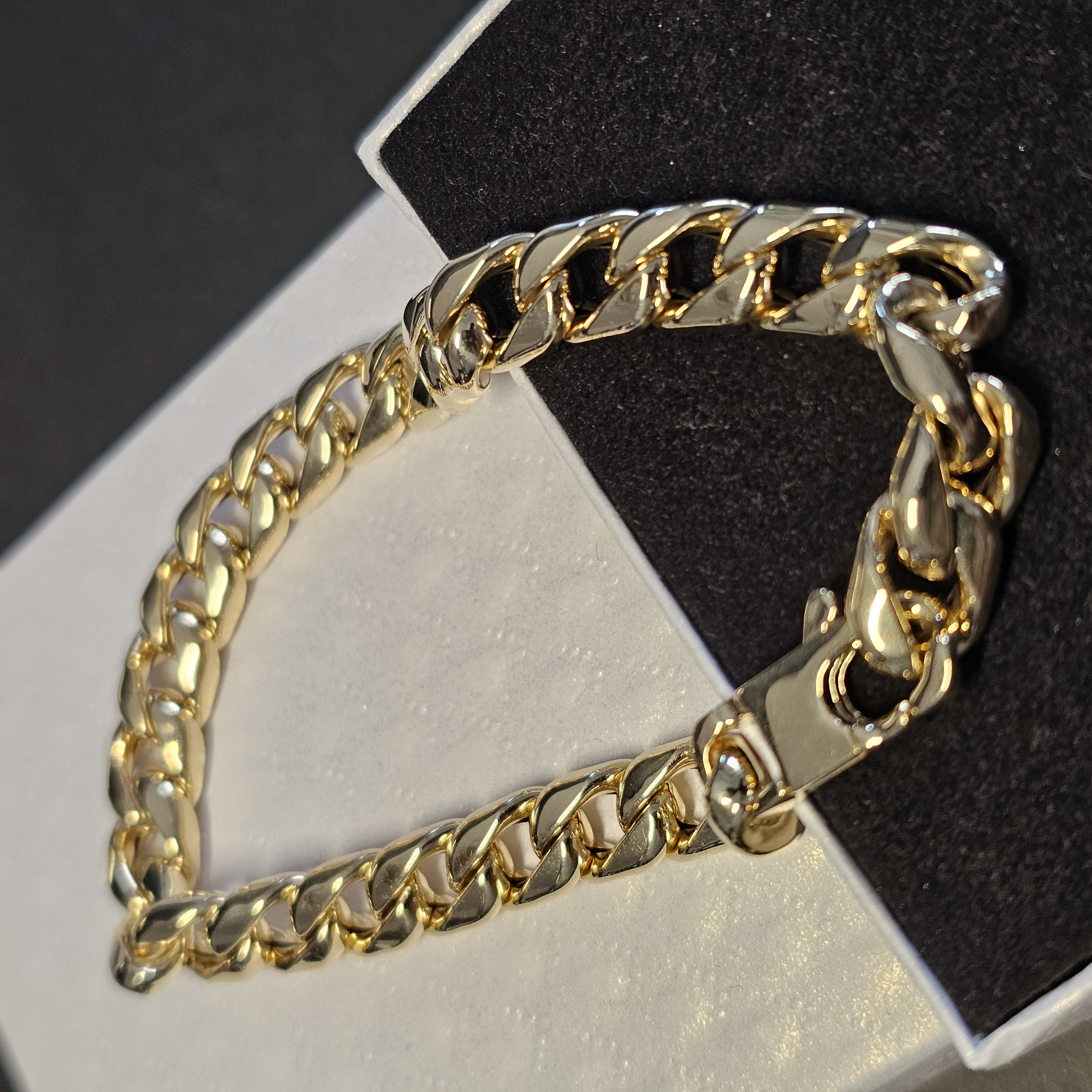 21,5 cm Goldarmband Panzerarmband Armband Gold 585 Vintage elegant GA136