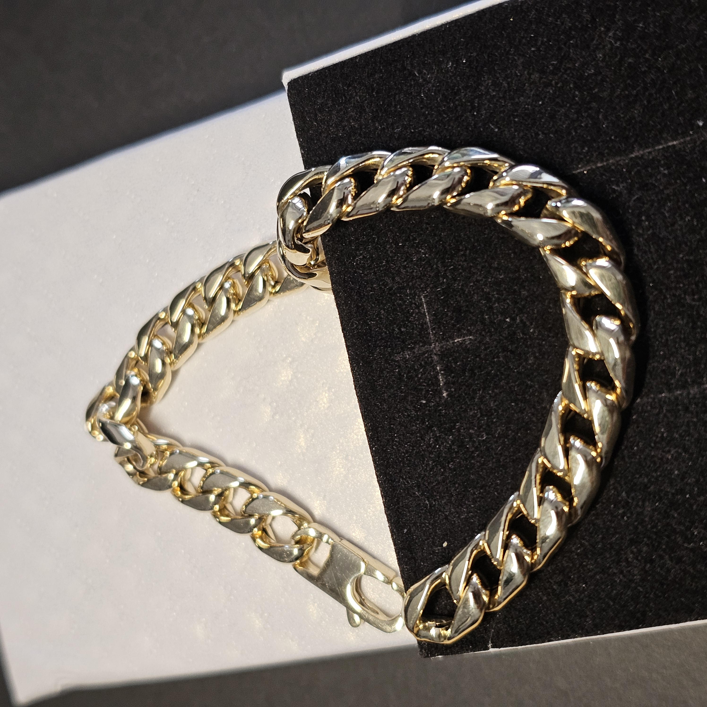 21,5 cm Goldarmband Panzerarmband Armband Gold 585 Vintage elegant GA136