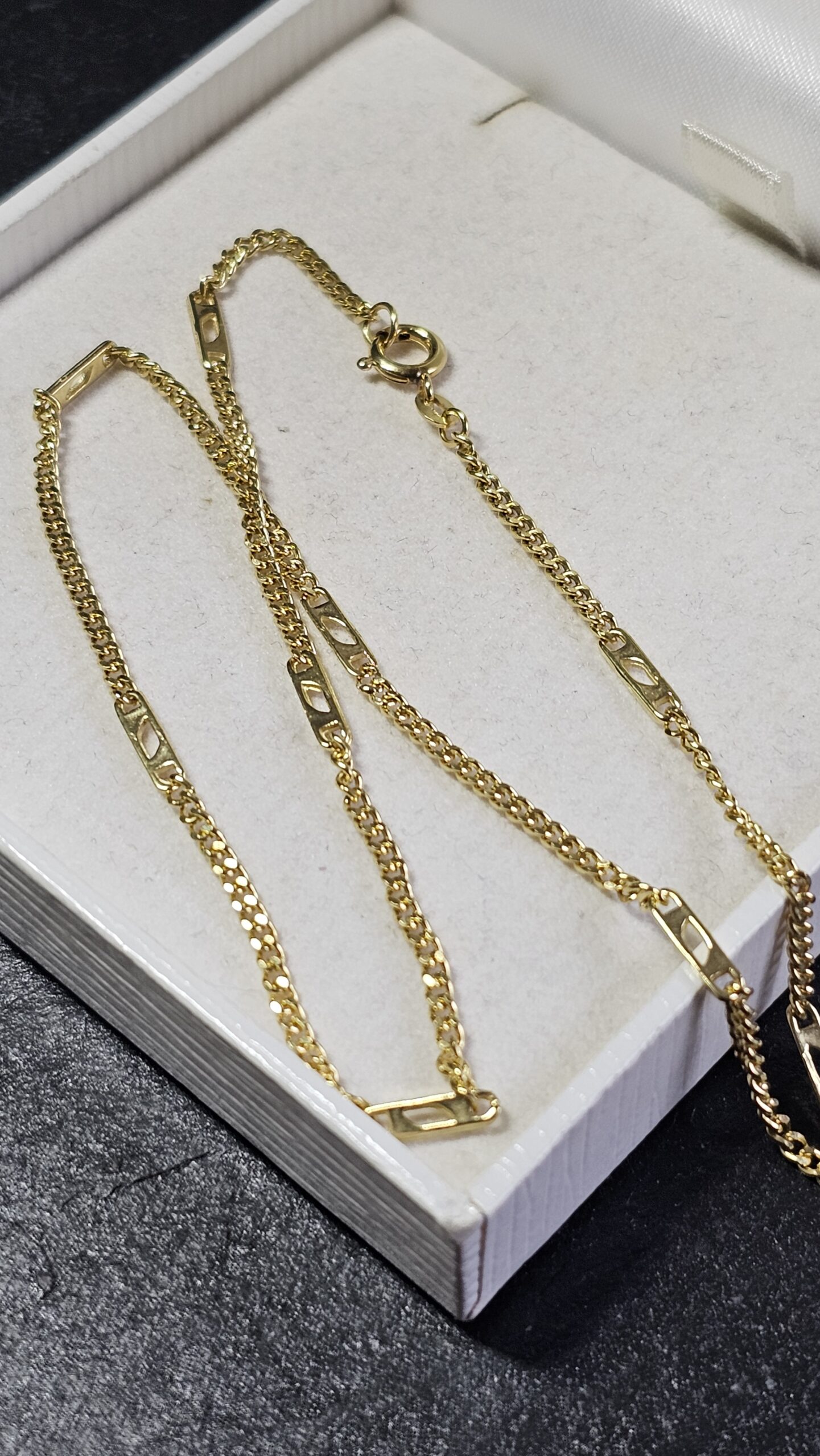 40 cm Nostalgische Halskette Kette Gliederkette Gold 333 Design Vintage elegant GK130