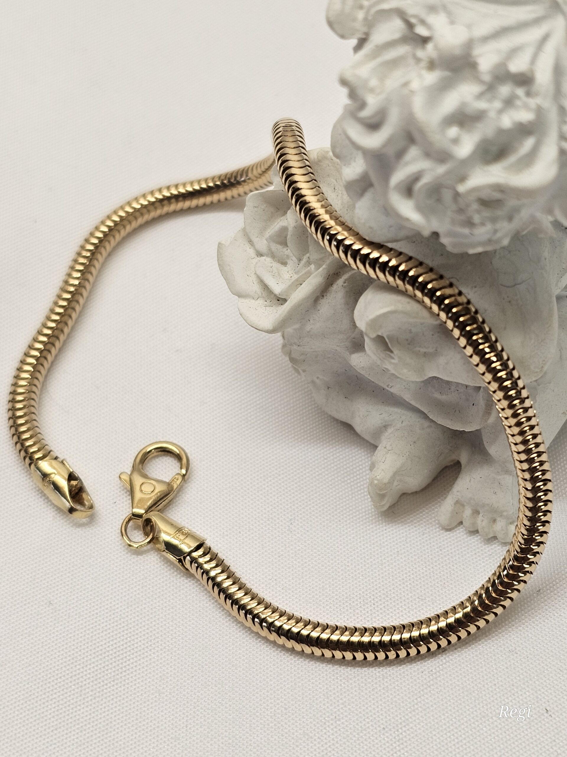 20 cm Goldarmband Schlangenarmband Armband Gold 585 Vintage Design elegant GA121