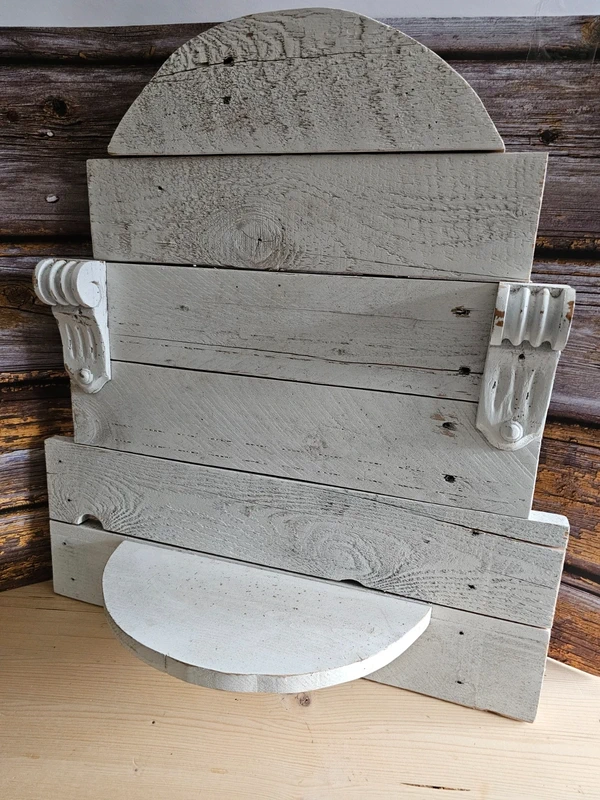 Massives ShabbyChic Wandregal Deko weiß