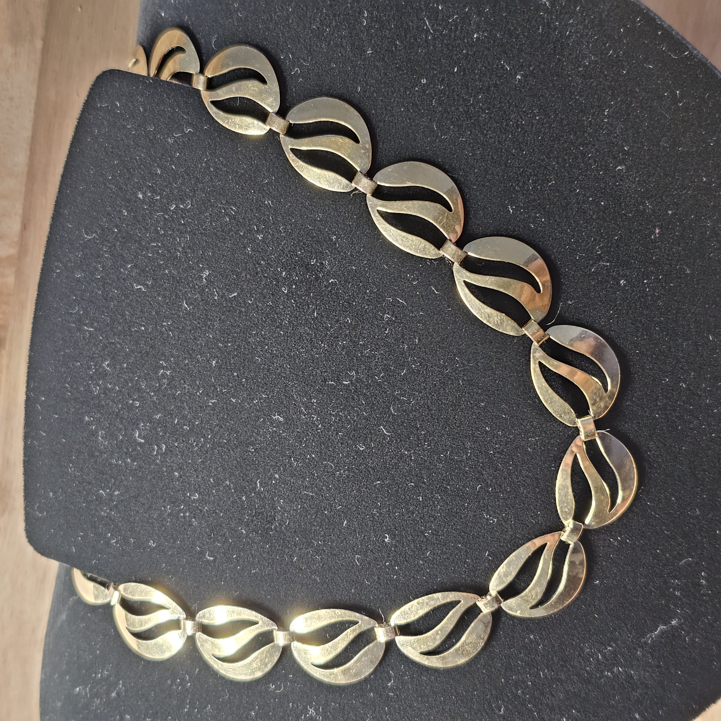 41,5 - 44,5 cm Nostalgische Halskette Kette Collier Amerikaner Doublé vergoldet Shabby Vintage Design elegant MK110