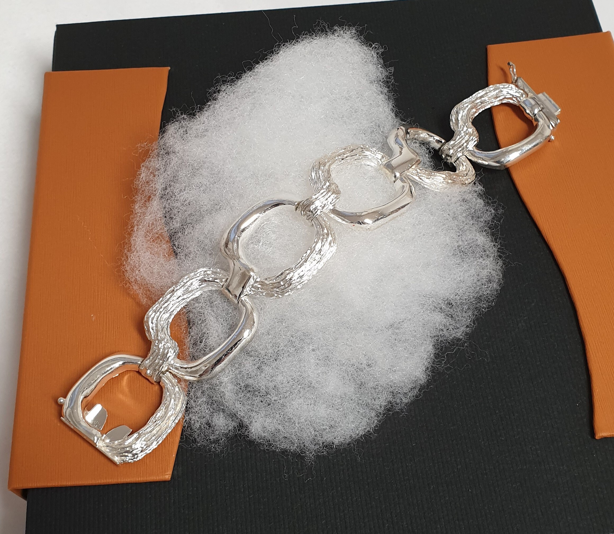 18 cm Armband Gliederarmband Silber 835 edel Vintage Design SA625