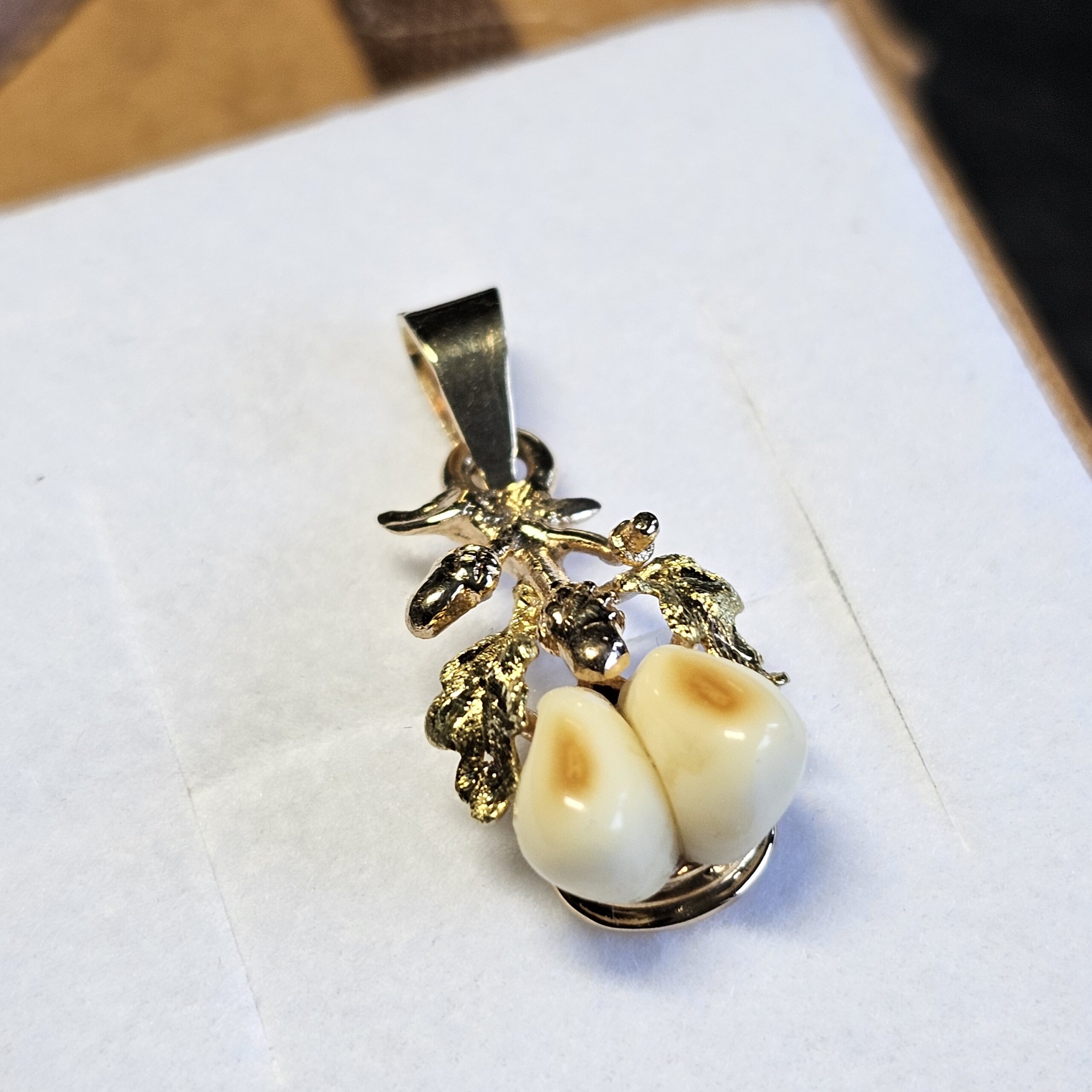 Anhänger Goldanhänger Tracht Trachtenschmuck ohne Kette Gold 585 Grandeln Charivari Vintage elegant GAN187